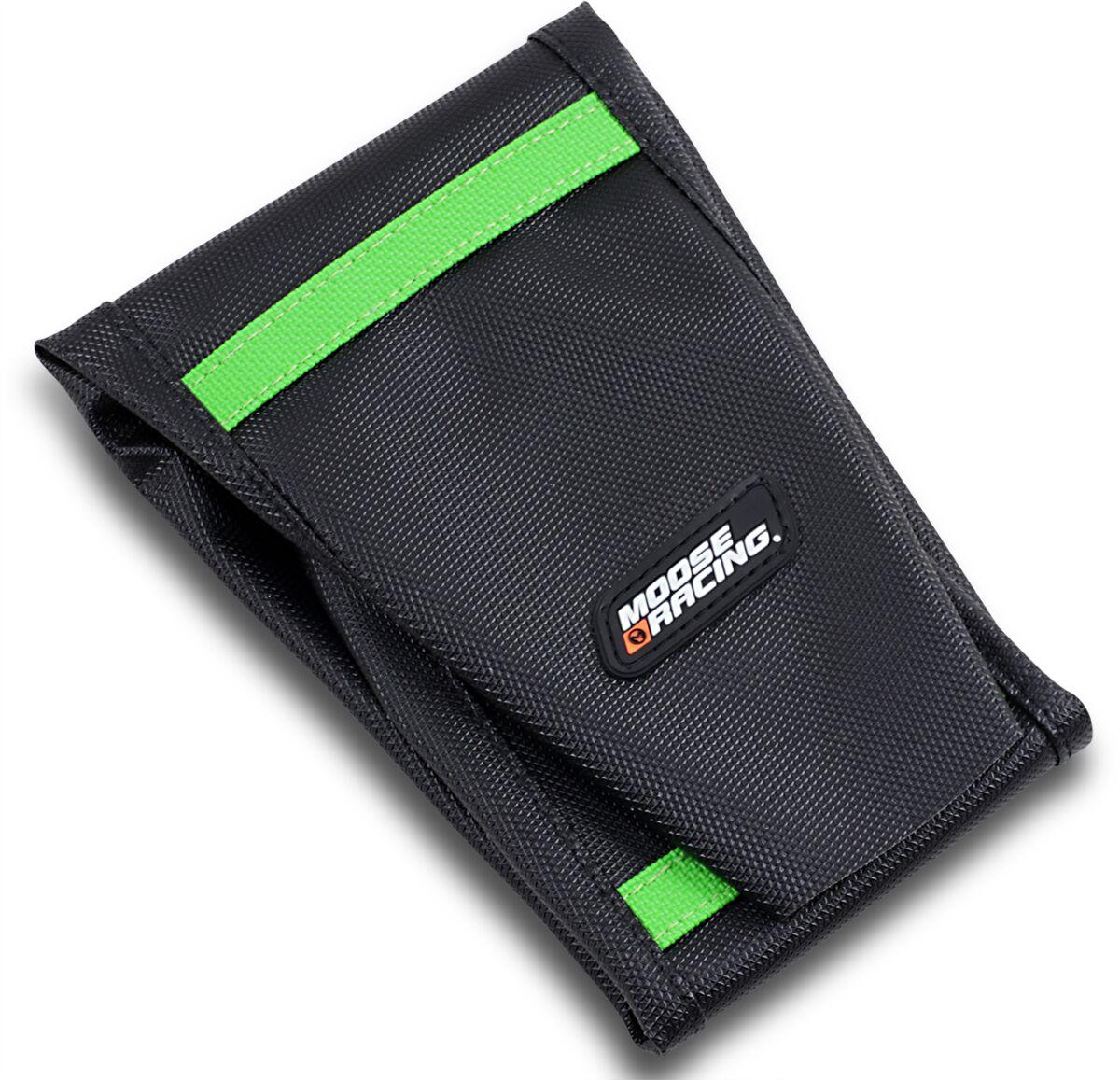 KXF45019-334 - Moose Racing Ribbed Seat Cover For Kawasaki KX250 2021-2022 - Black Cover/Green Ribs