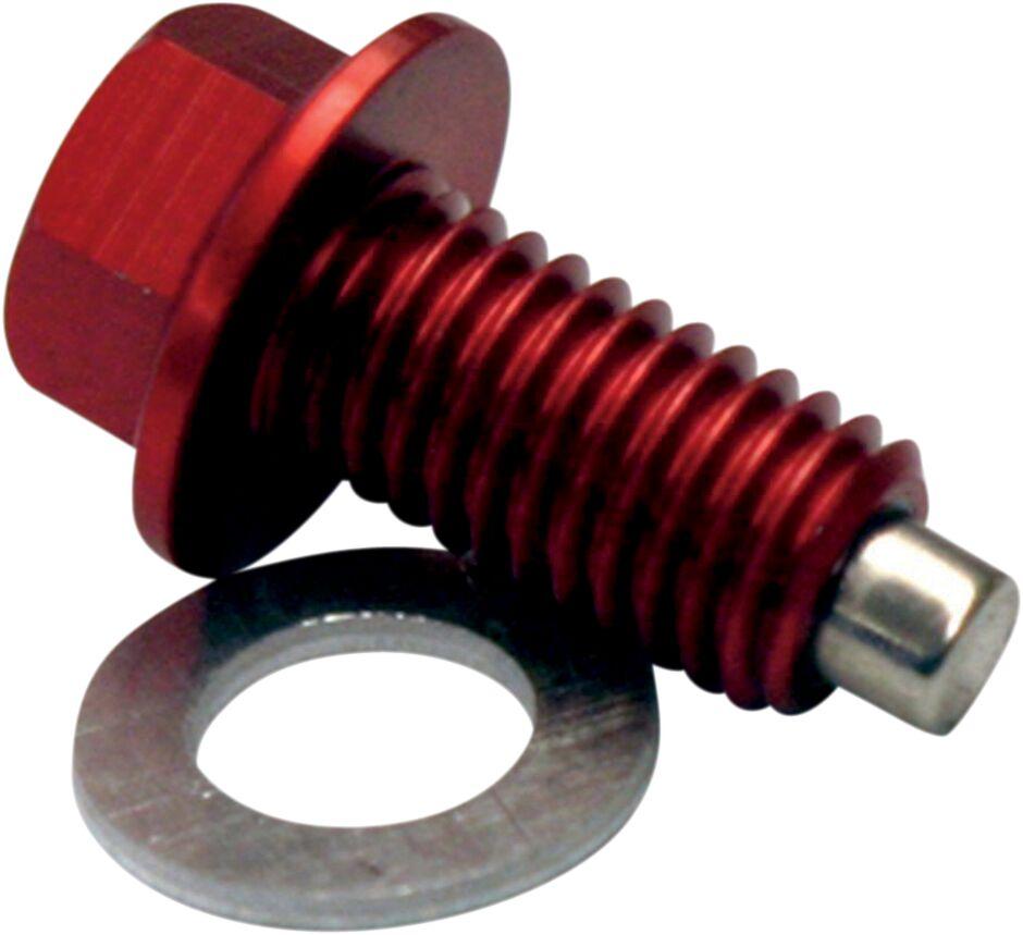 DP120 - Moose Racing Magnetic Drain Plug For Kawasaki KLX450R 2018-2019 - Red