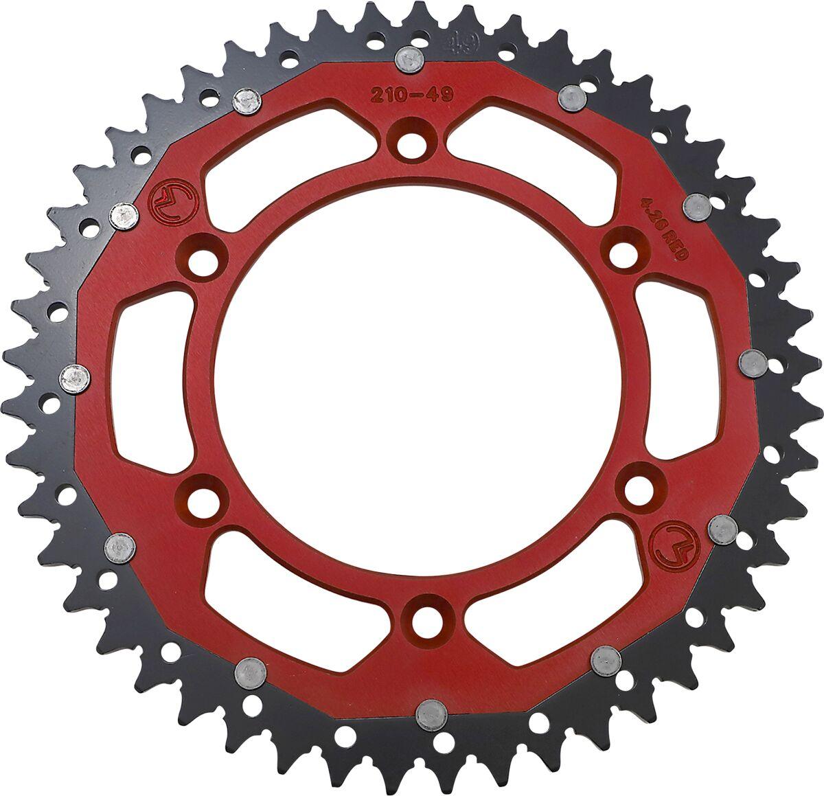 1210-210-49-13X - Moose Racing Dual Sprocket For Honda CR125 1984-2007 Rear Red 49T