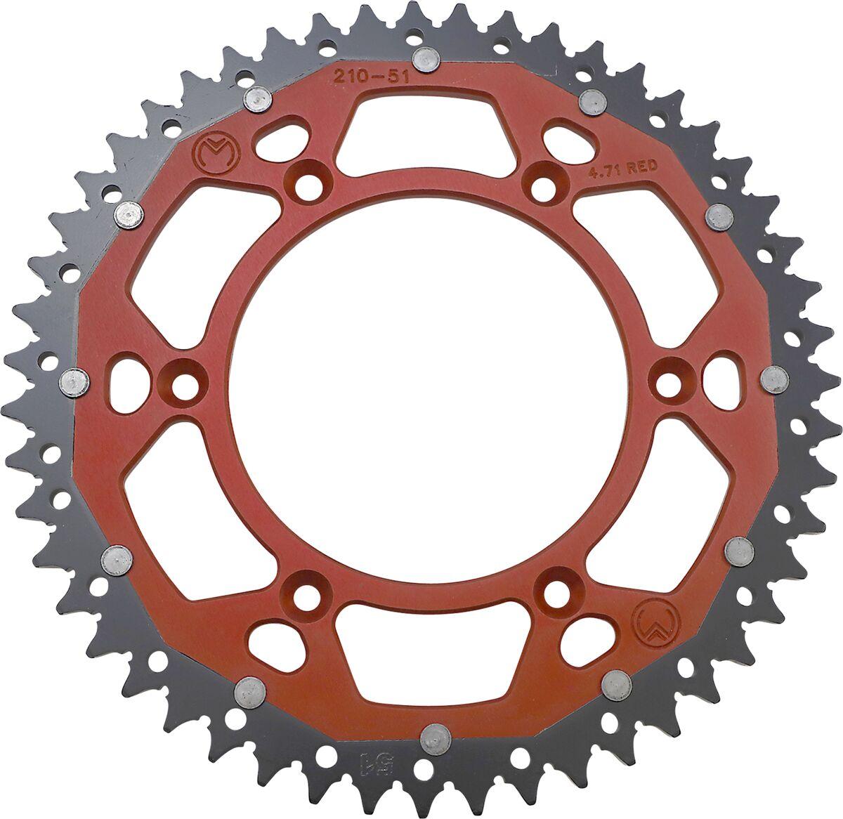 1210-210-51-13X - Moose Racing Dual Sprocket For Honda CR125 1984-2007 Rear Red 51T