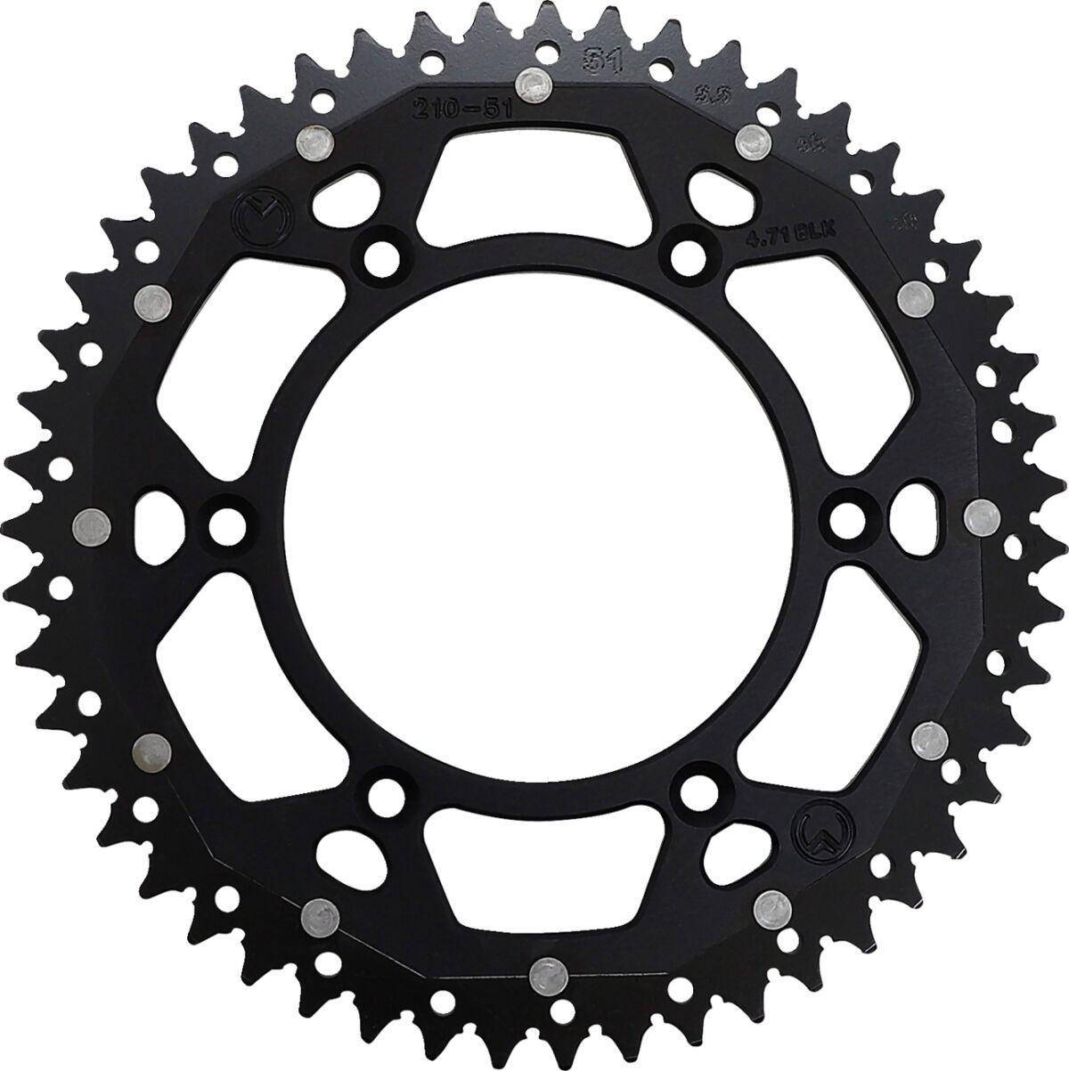 1210-210-51-10X - Moose Racing Dual Sprocket For Honda CR125 1984-2007 Rear Black 51T