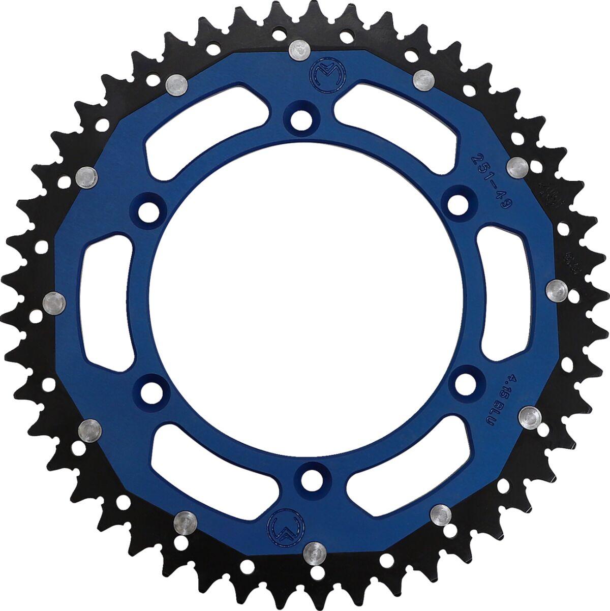 1210-251-49-12X - Moose Racing Dual Sprocket For Yamaha IT 250 1981-1983 Rear Blue 49T