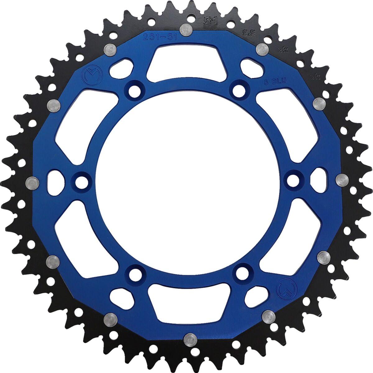 1210-251-51-12X - Moose Racing Dual Sprocket For Yamaha IT 250 1981-1983 Rear Blue 51T