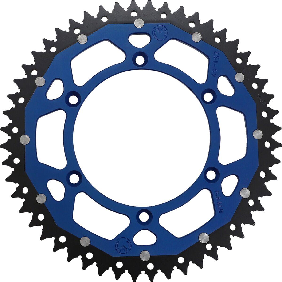 1210-251-52-12X - Moose Racing Dual Sprocket For Yamaha IT 250 1981-1983 Rear Blue 52T