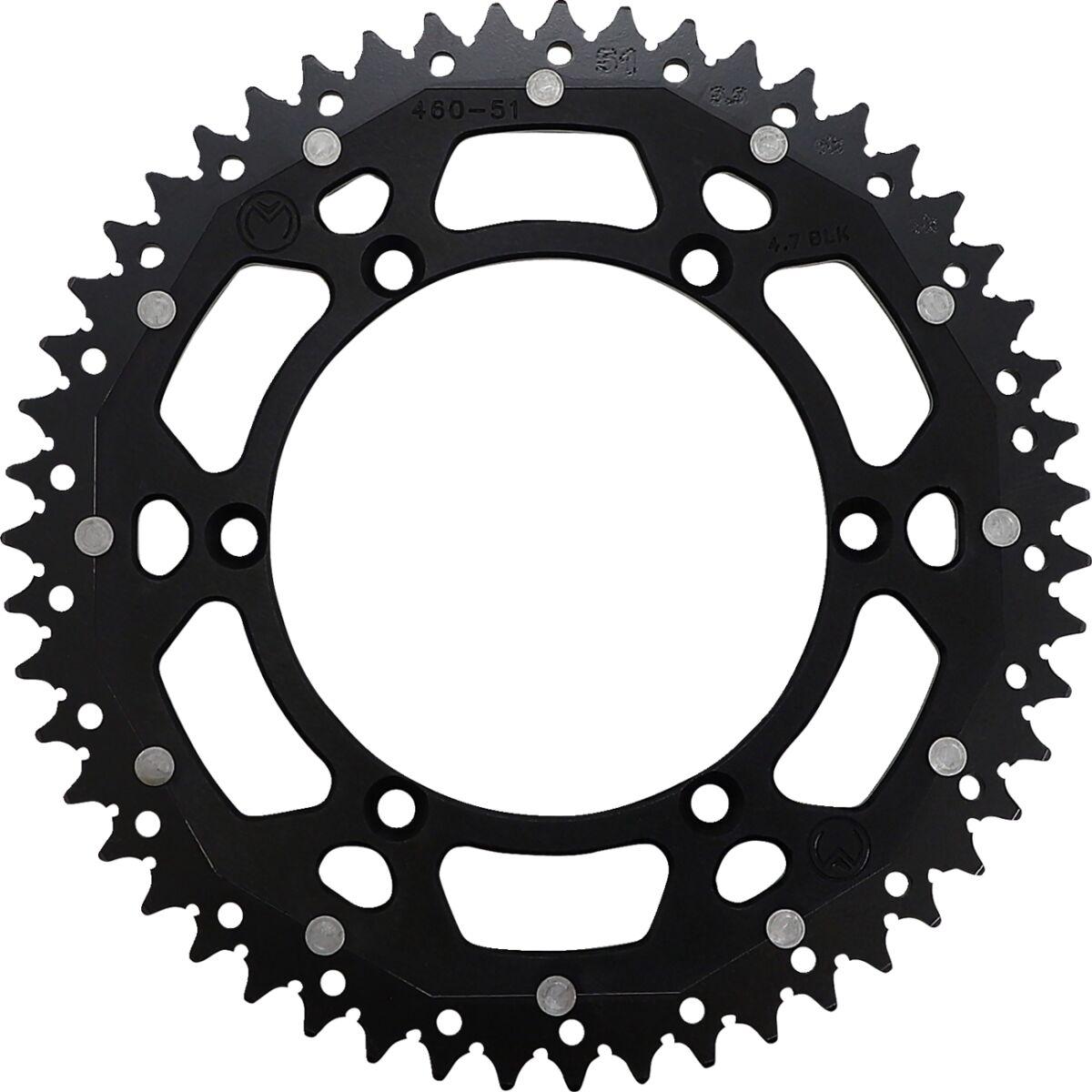 1210-460-51-10X - Moose Racing Dual Sprocket For Kawasaki KDX175 1980-1982 Rear Black 51T