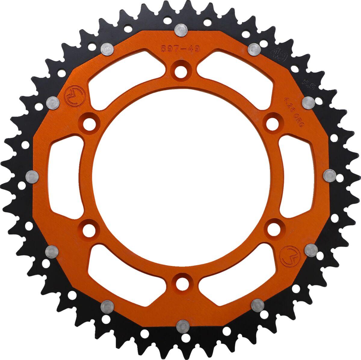 1210-897-49-14X - Moose Racing Dual Sprocket For KTM Duke 400 1994-1995 Rear Orange 49T