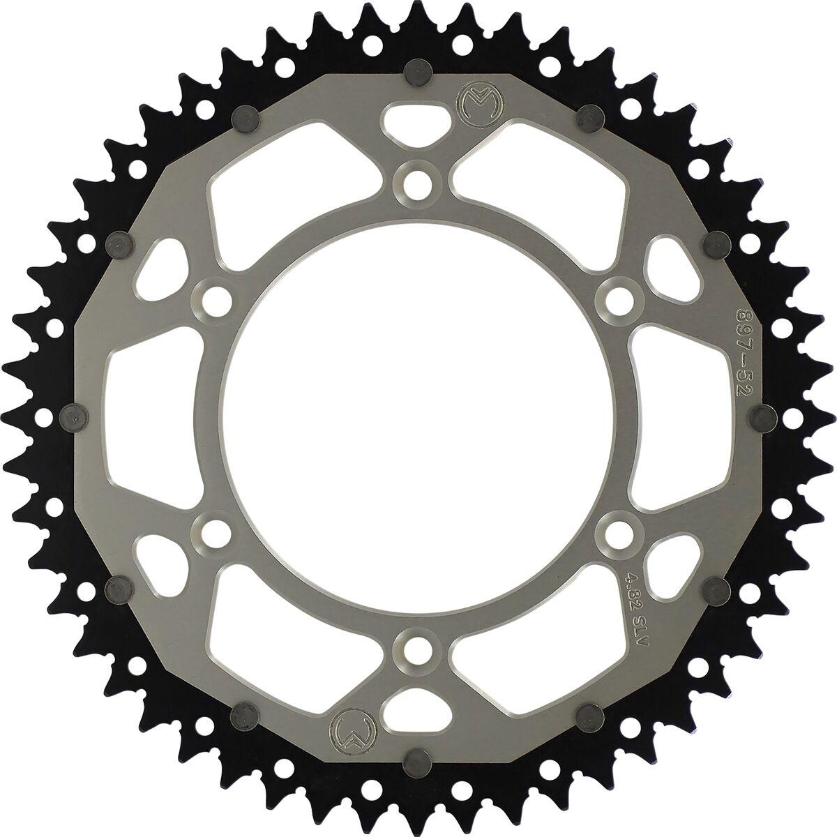 1210-897-52-11X - Moose Racing Dual Sprocket For KTM Duke 400 1994-1995 Rear Silver 52T