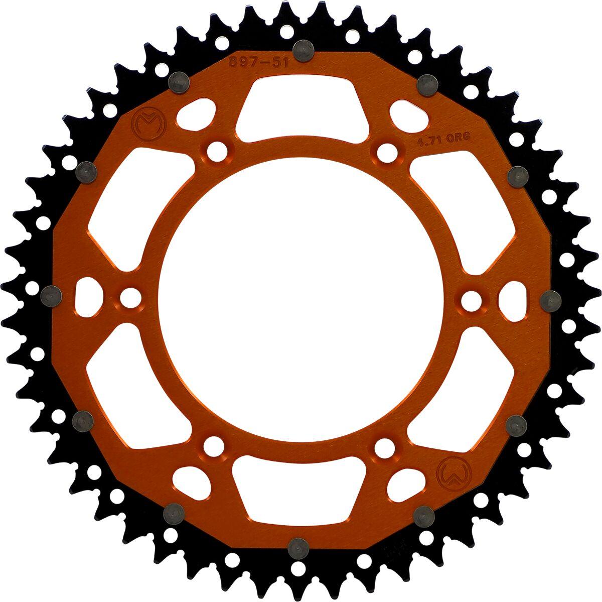 1210-897-51-14X - Moose Racing Dual Sprocket For KTM Adventure 640 1999-2006 Rear Orange 51T