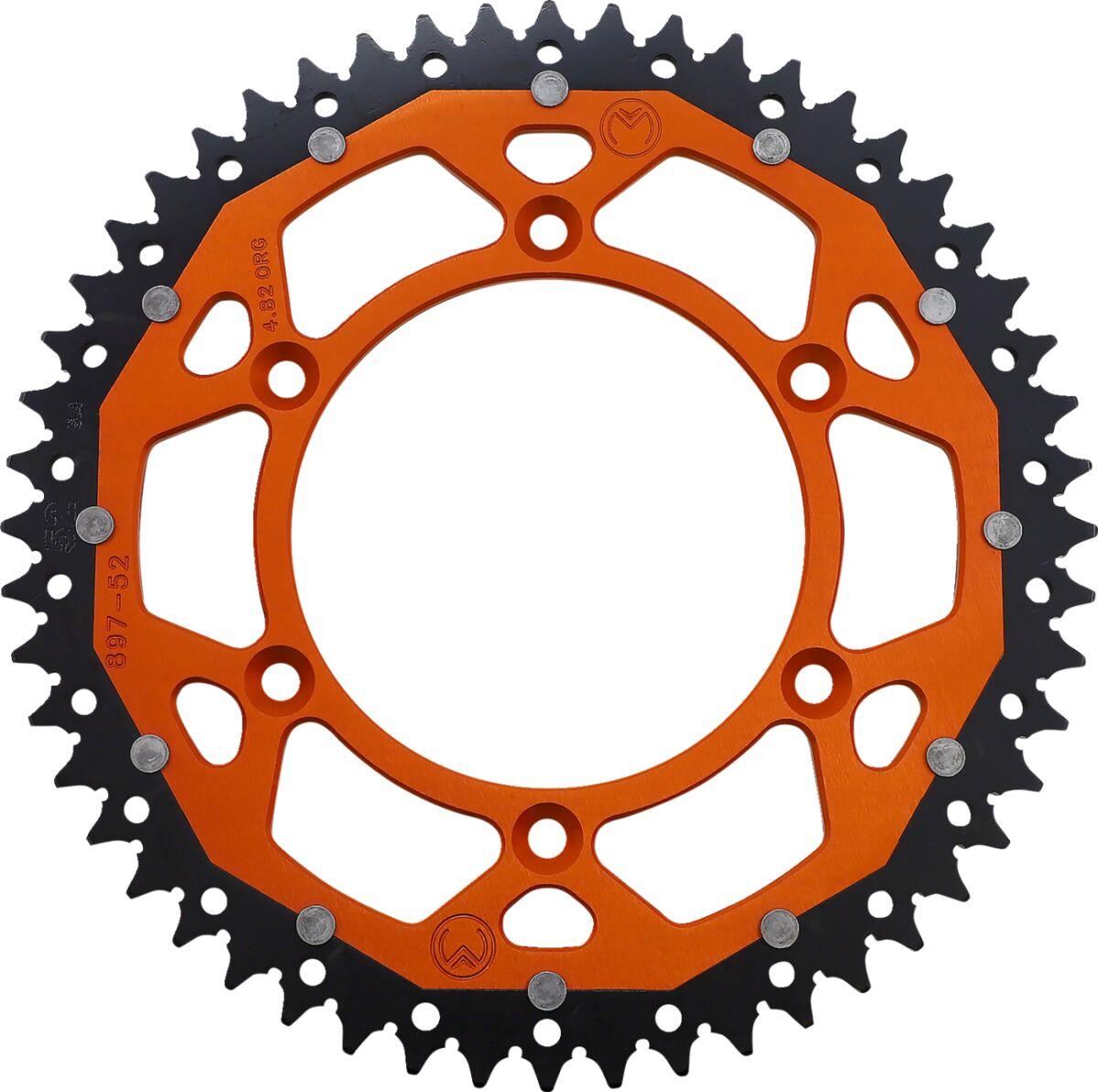 1210-897-52-14X - Moose Racing Dual Sprocket For KTM Duke 400 1994-1995 Rear Orange 52T