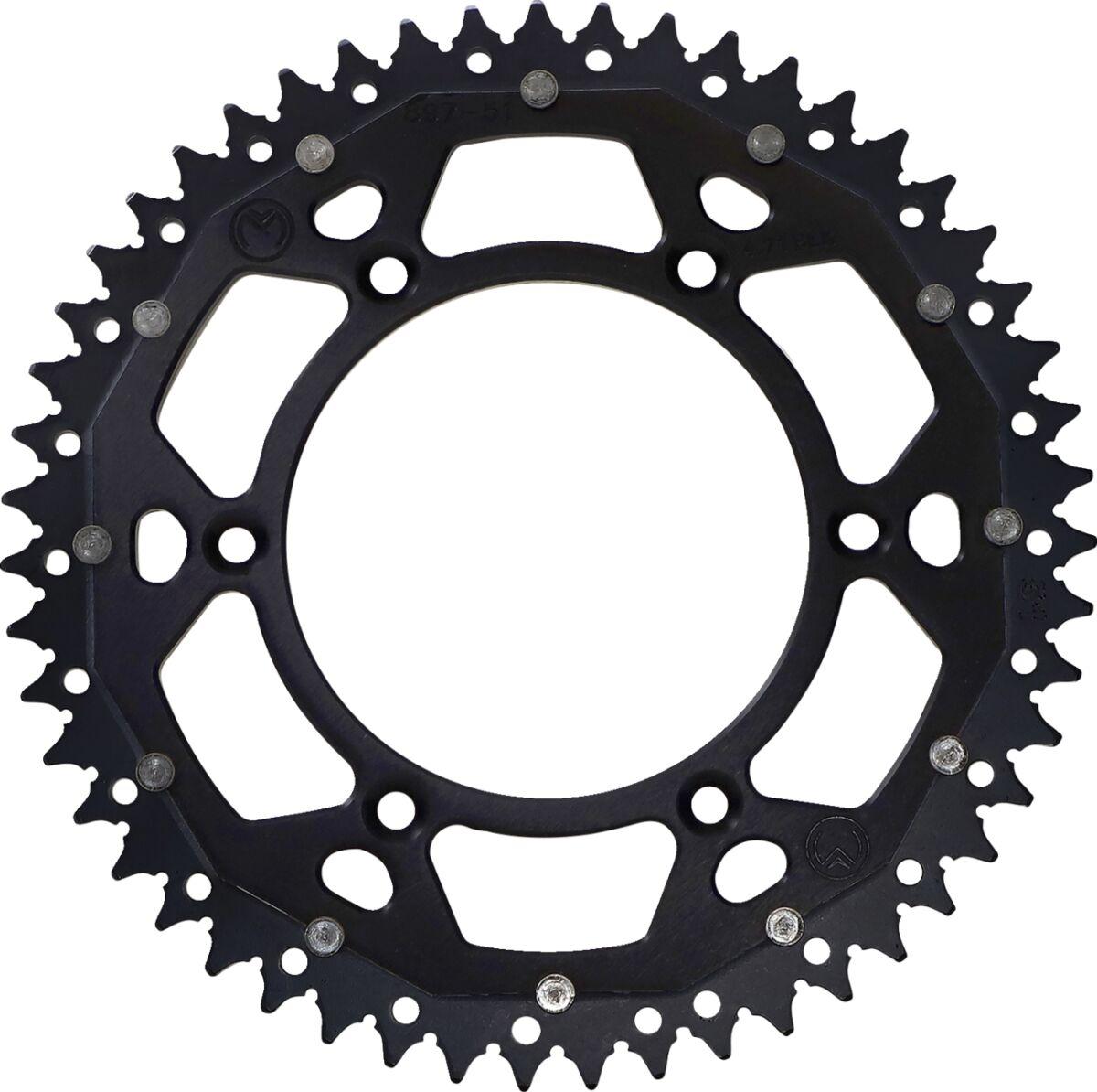 1210-897-51-10X - Moose Racing Dual Sprocket For KTM Adventure 640 1999-2006 Rear Black 51T