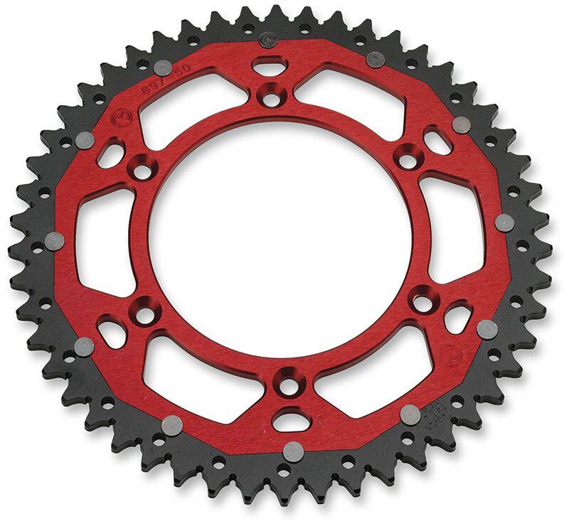 1210-822-49-13X - Moose Racing Dual Sprocket For Husqvarna CR125 1991-2013 Rear Black/Red 49T
