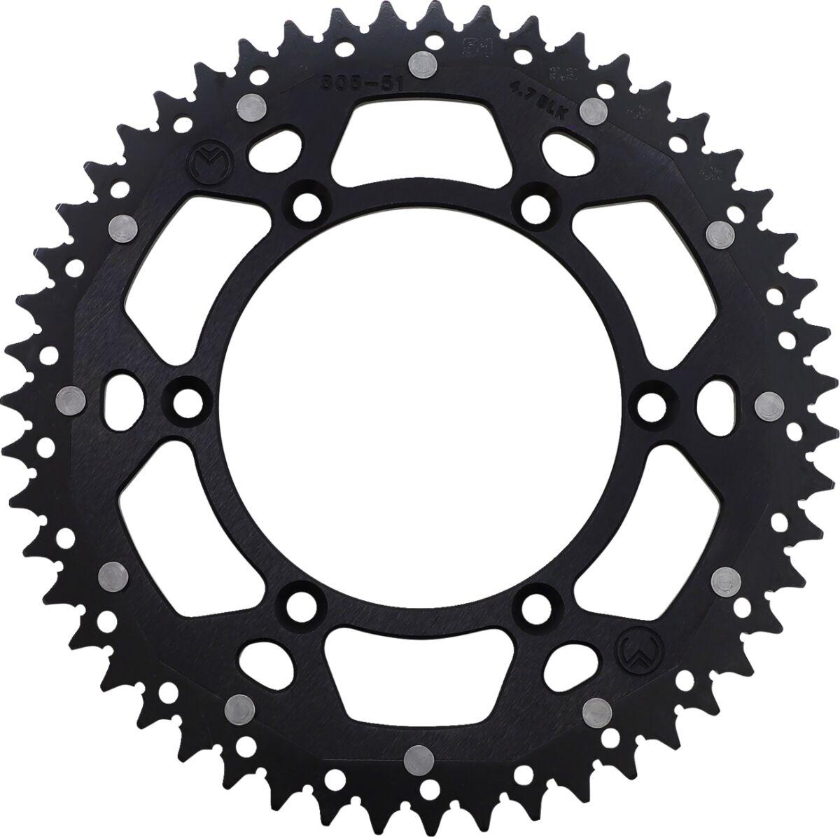 1210-808-51-10X - Moose Racing Dual Sprocket For Suzuki DR250 1990-1993 Rear Black 51T