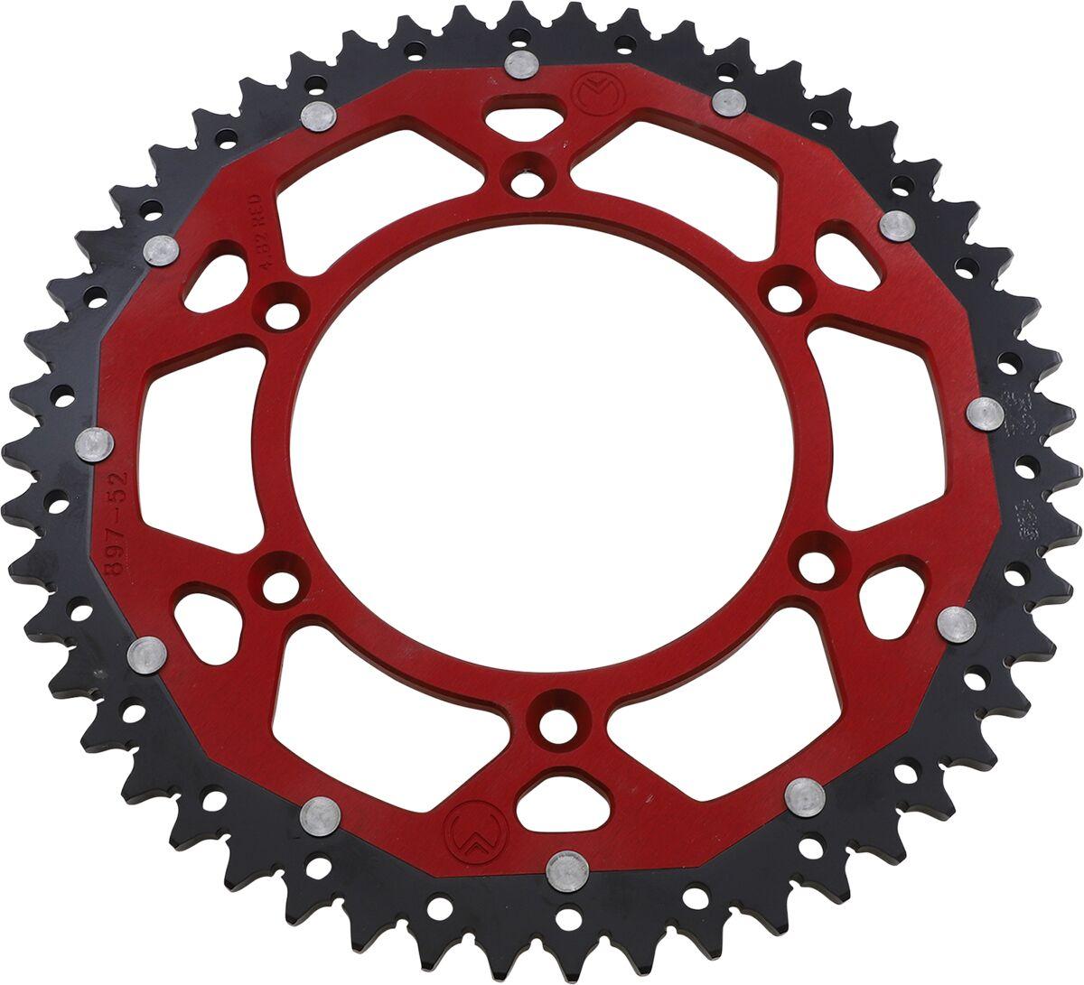 1210-897-52-13X - Moose Racing Dual Sprocket For Gas Gas EC 250 2021-2025 Rear Red 52T