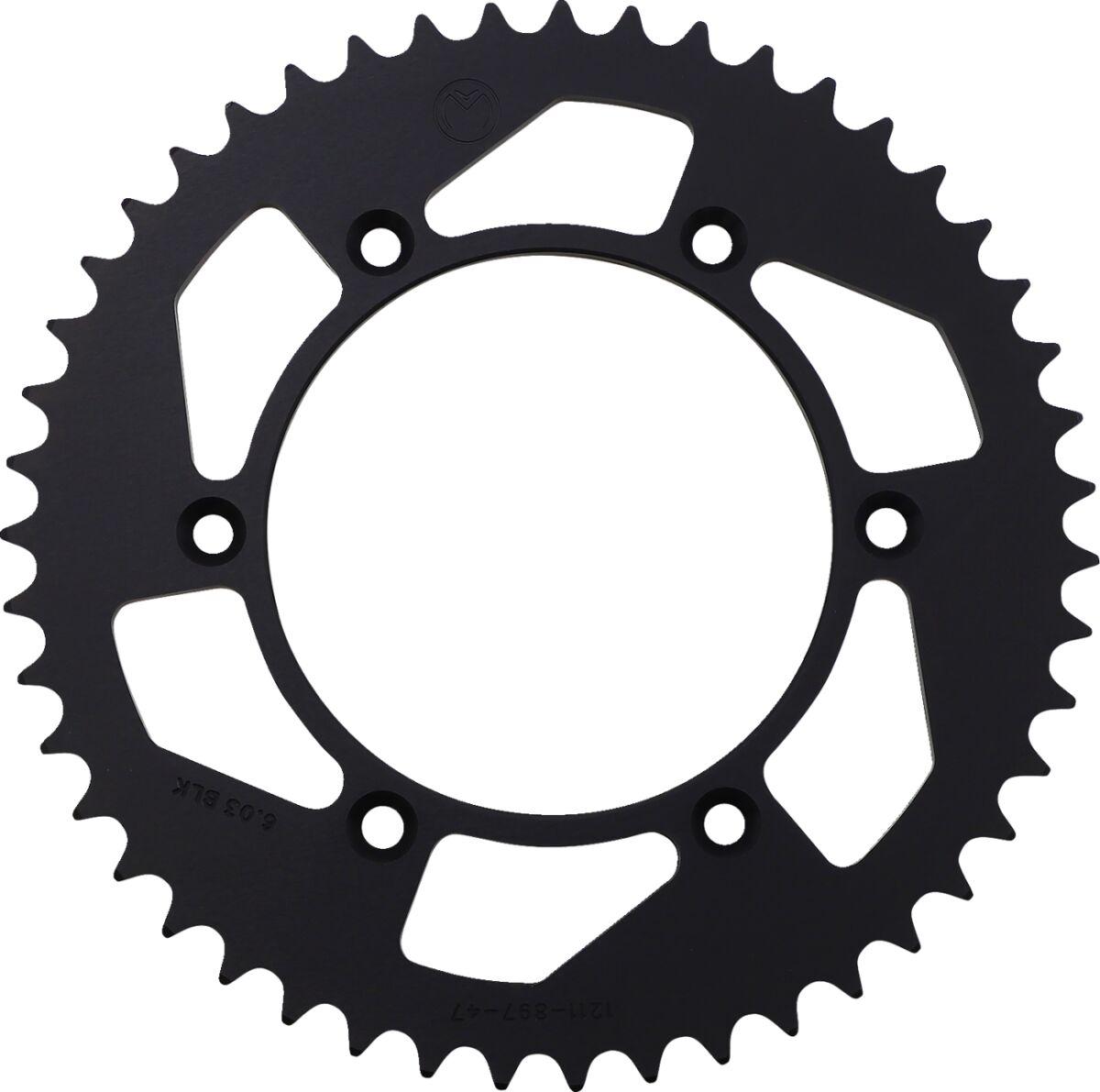 1211-897-47-10 - Moose Racing Aluminium Sprocket For KTM Adventure 640 1999-2006 Rear Black 47T