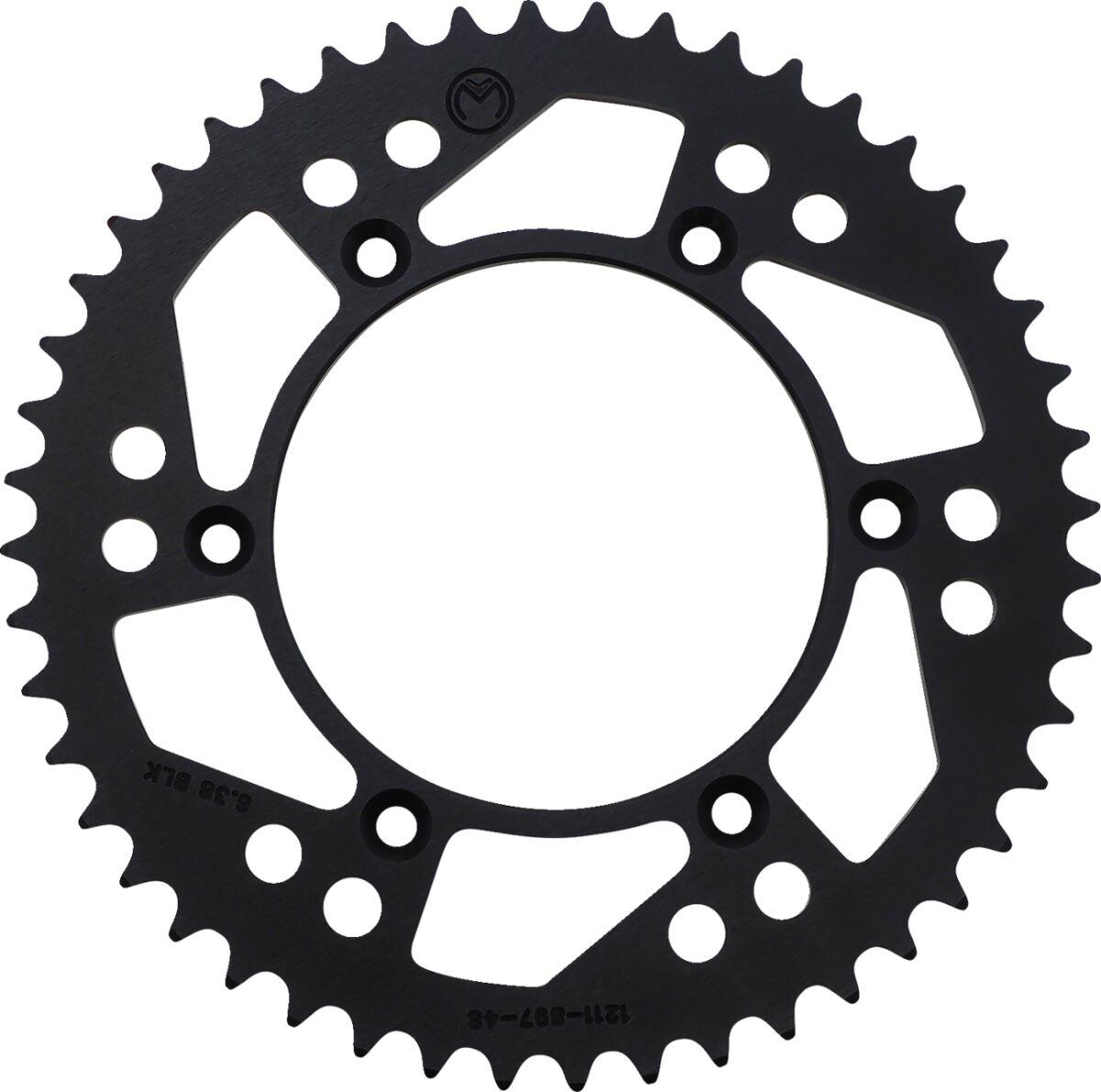 1211-897-48-10 - Moose Racing Aluminium Sprocket For KTM Adventure 640 1999-2006 Rear Black 48T