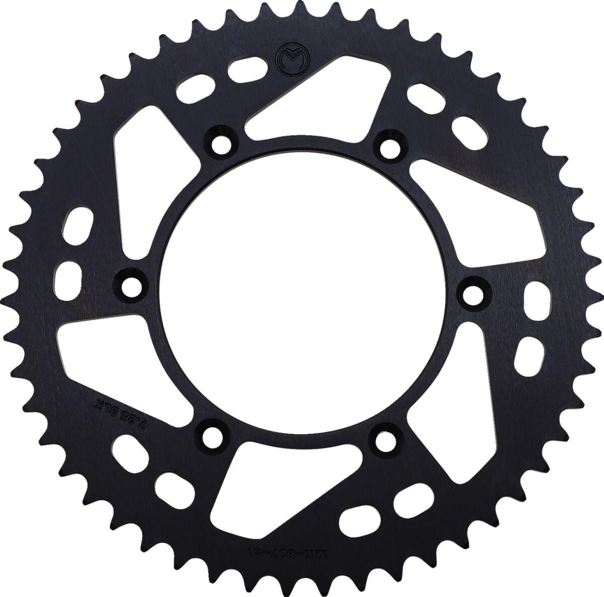 1211-897-51-10 - Moose Racing Aluminium Sprocket For KTM Adventure 640 1999-2006 Rear Black 51T