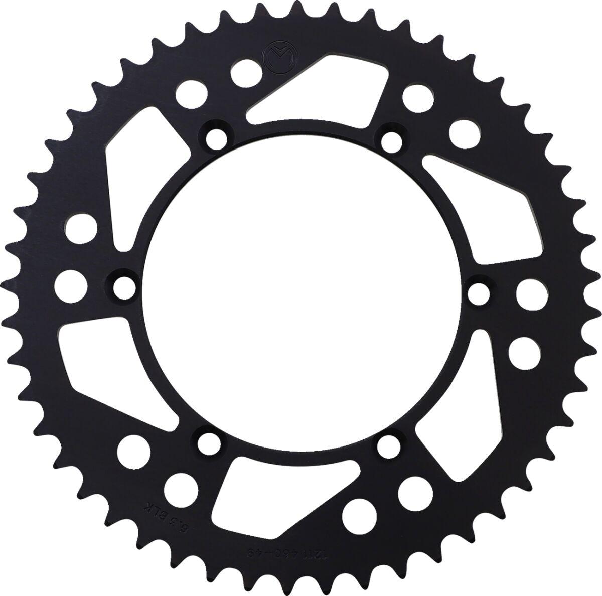 1211-460-49-10 - Moose Racing Aluminium Sprocket For Kawasaki KDX175 1980-1982 Rear Black 49T