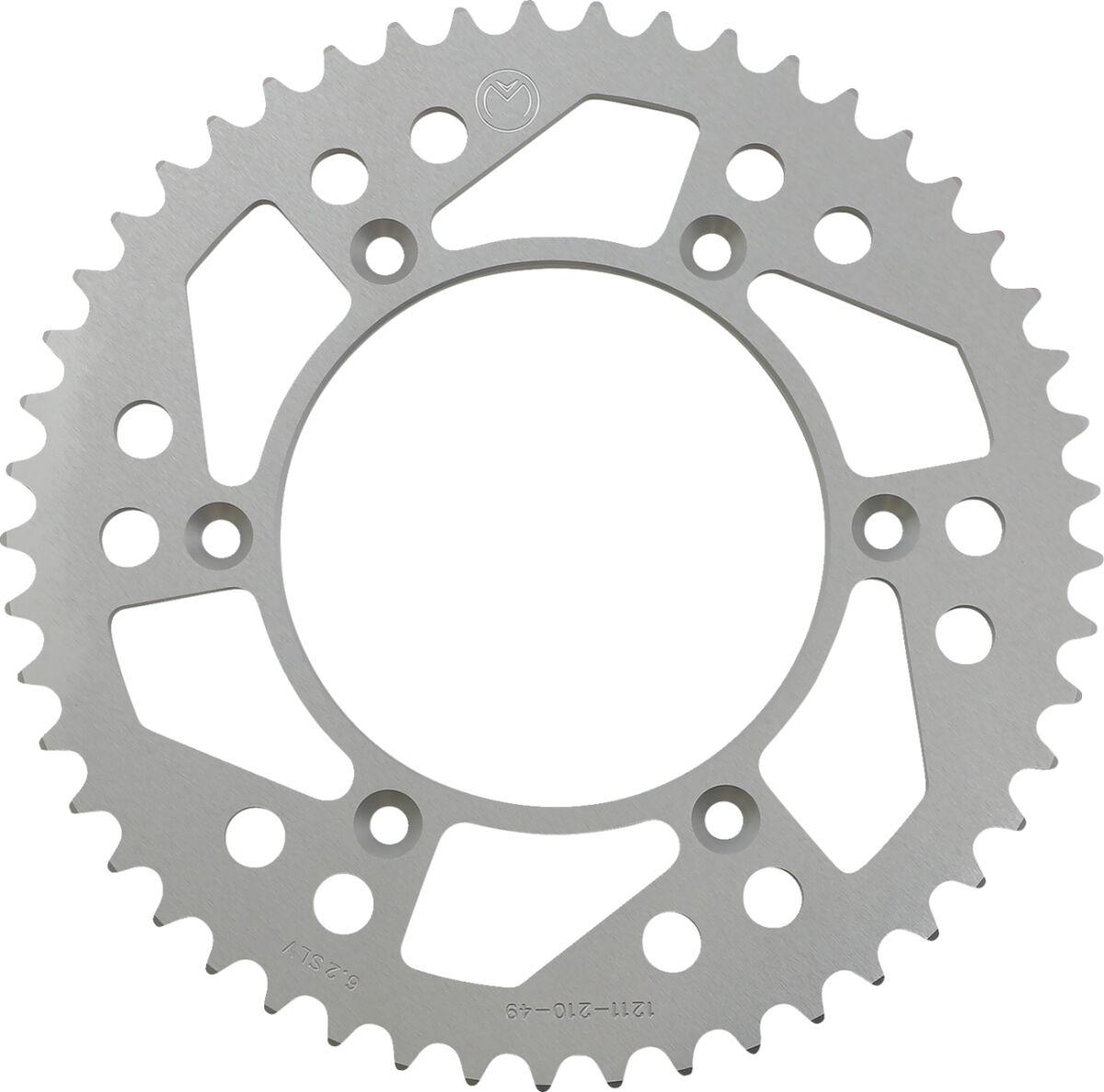 1211-210-49-11 - Moose Racing Rear Aluminium Sprocket For Honda CR125 1984-2007 Rear Silver 49T