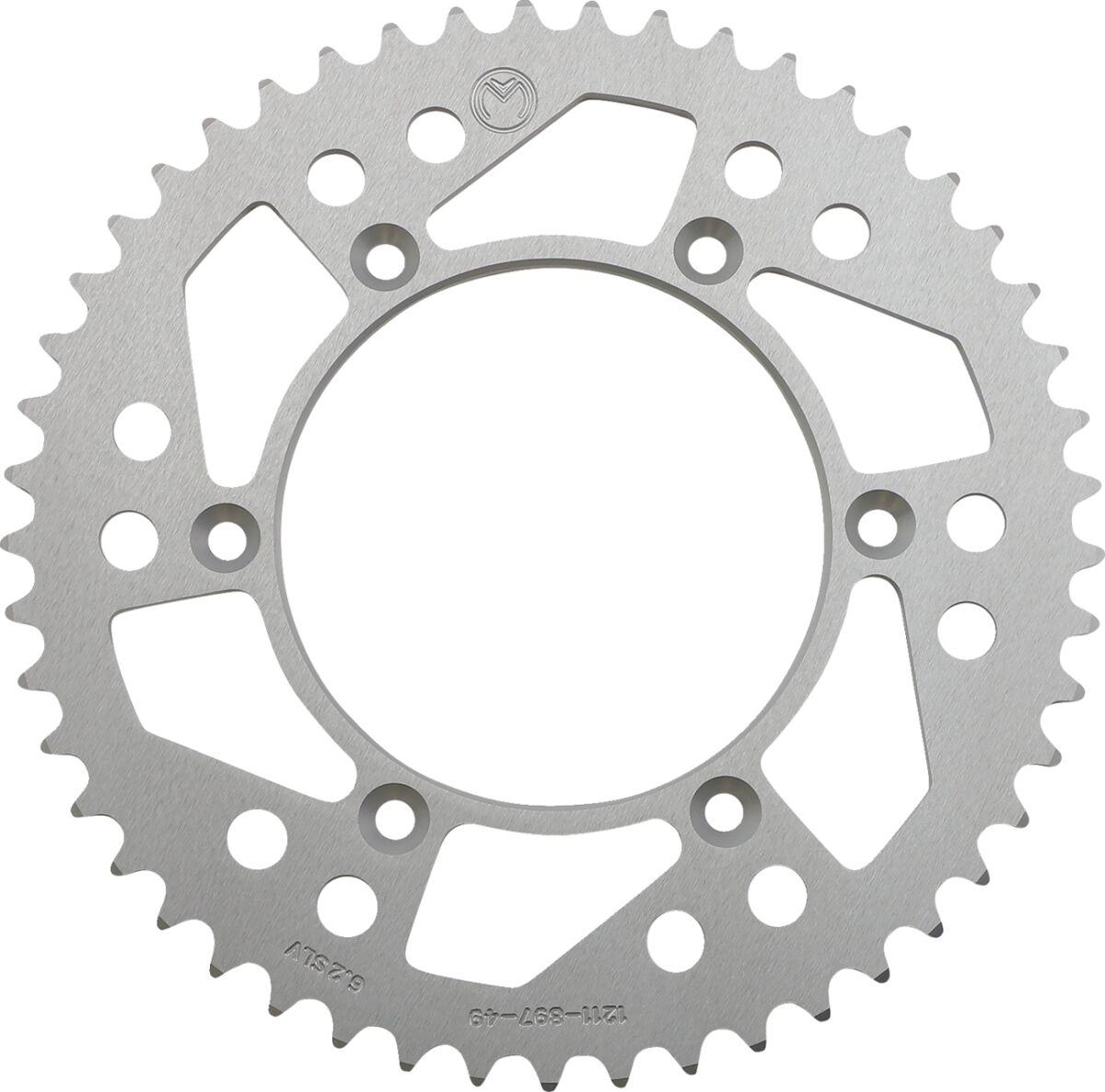 1211-897-49-11 - Moose Racing Aluminium Sprocket For KTM Adventure 640 1999-2006 Rear Silver 49T