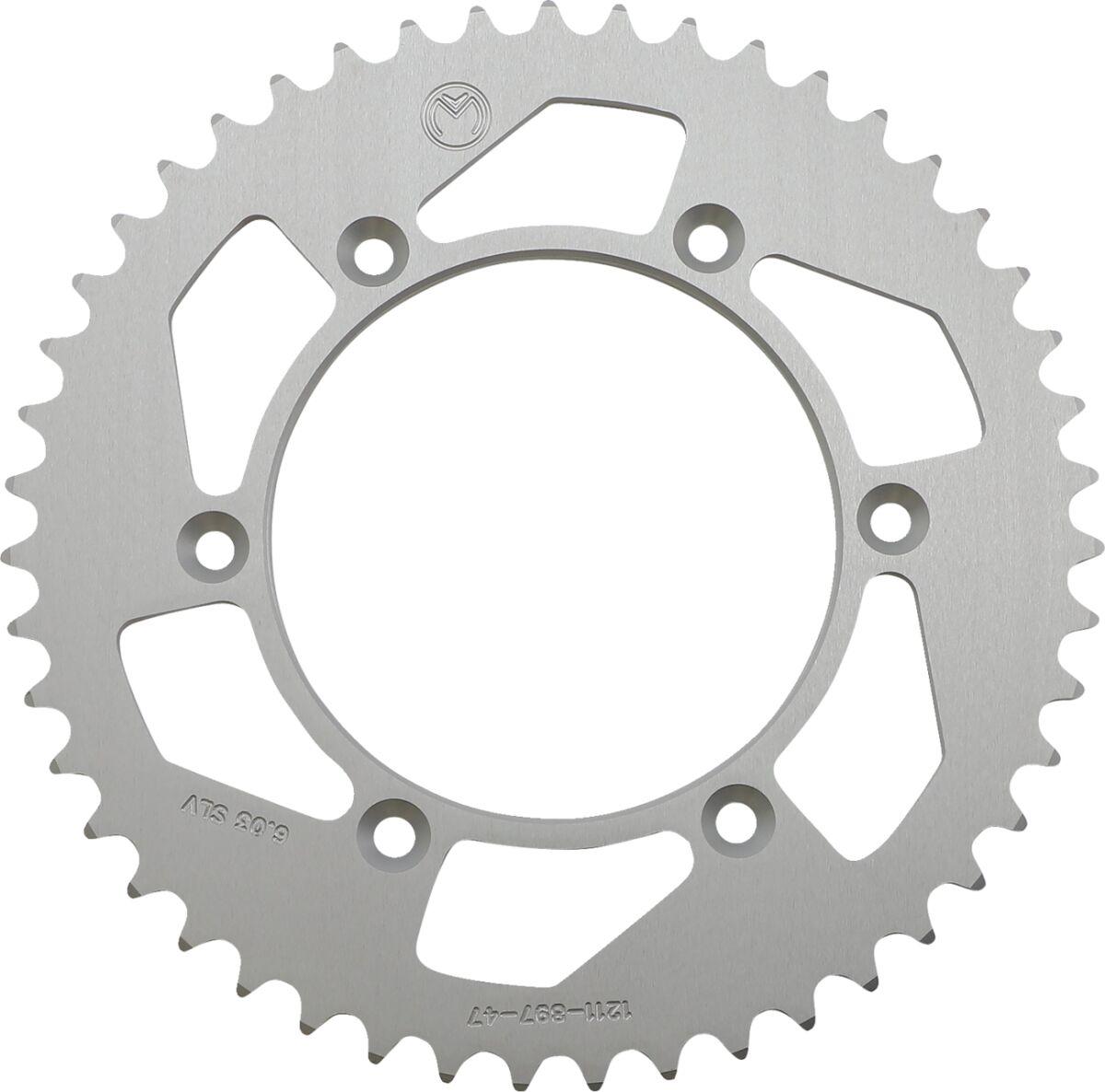1211-897-47-11 - Moose Racing Aluminium Sprocket For KTM Adventure 640 1999-2006 Rear Silver 47T