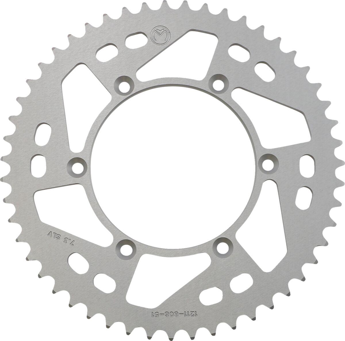 1211-808-51-11 - Moose Racing Rear Aluminium Sprocket For Suzuki DR250 1990-1993 Rear Silver 51T