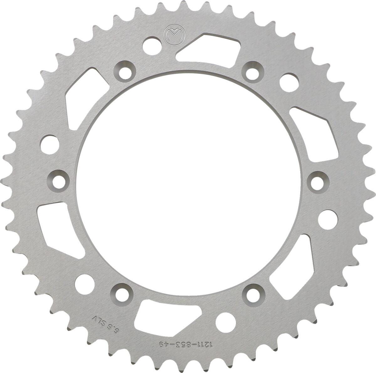 1211-853-49-11 - Moose Racing Rear Aluminium Sprocket For Yamaha DT200R 1989-1990 Rear Silver 49T