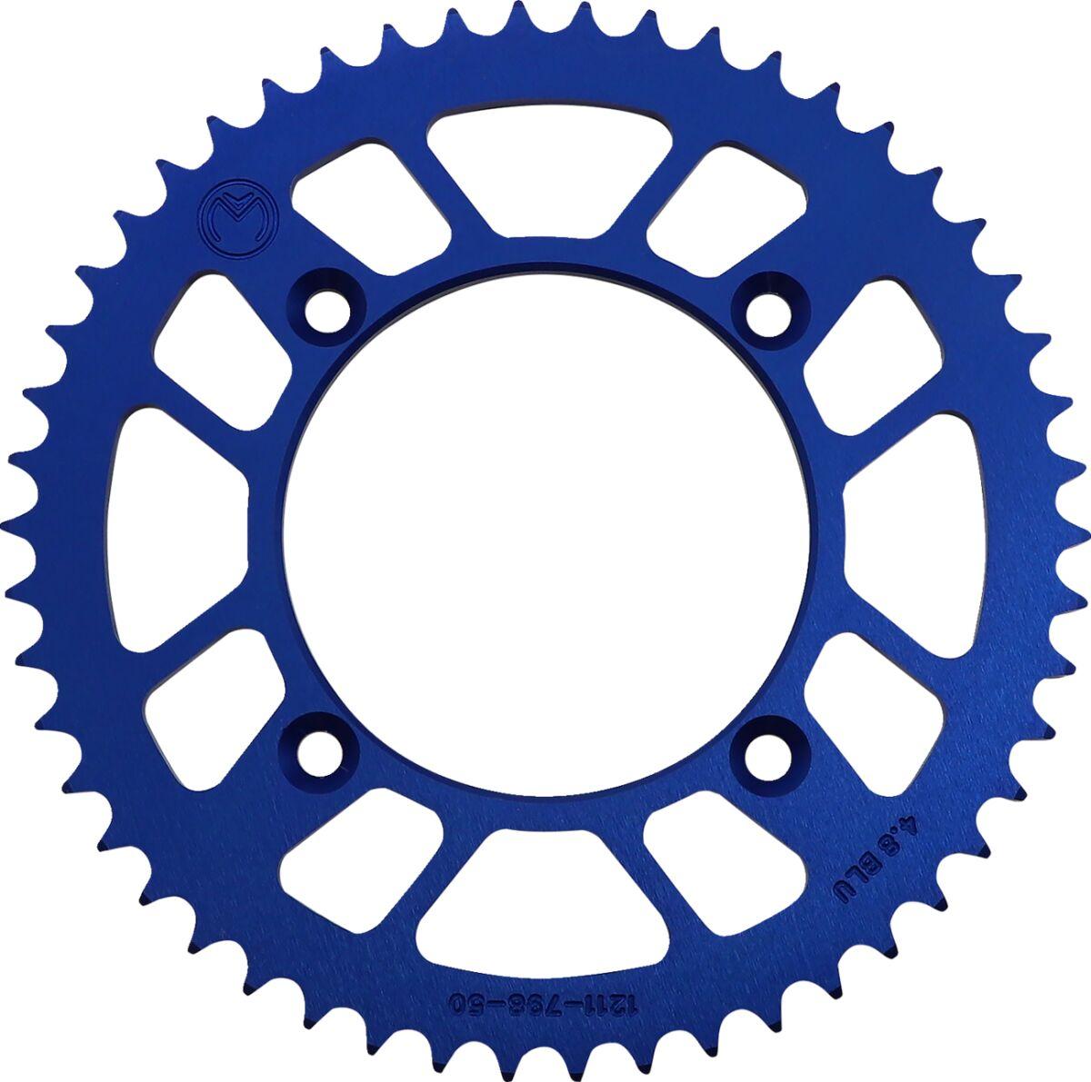1211-798-50-12 - Moose Racing Rear Aluminium Sprocket For Suzuki RM80 1982-2001 Rear Blue 50T