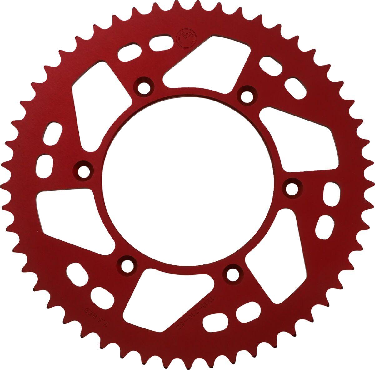 1211-210-53-13 - Moose Racing Rear Aluminium Sprocket For Honda CR125 1984-2007 Rear Red 53T