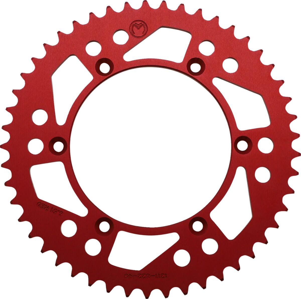 1211-822-49-13 - Moose Racing Aluminium Sprocket For Husqvarna AE 430 Rear Red 49T 1986-1988