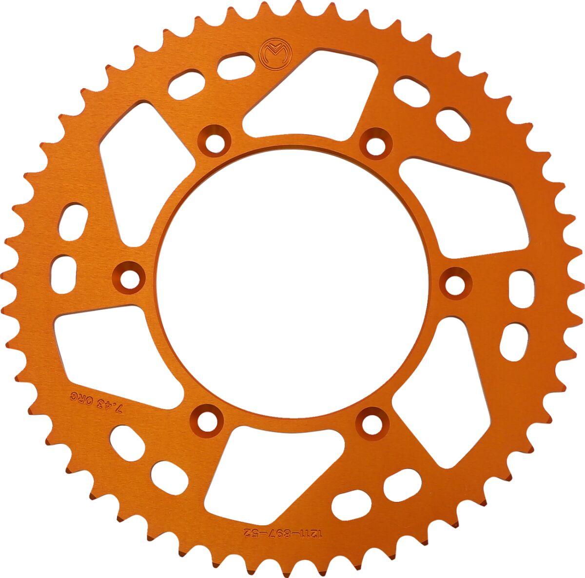 1211-897-52-14 - Moose Racing Aluminium Sprocket For KTM Adventure 640 1999-2006 Rear Orange 52T