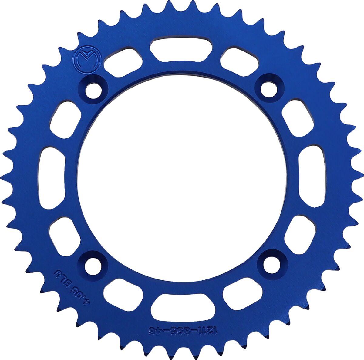 1211-895-46-12 - Moose Racing Rear Aluminium Sprocket For Gas Gas MC85 2022-2024 Rear Blue 46T