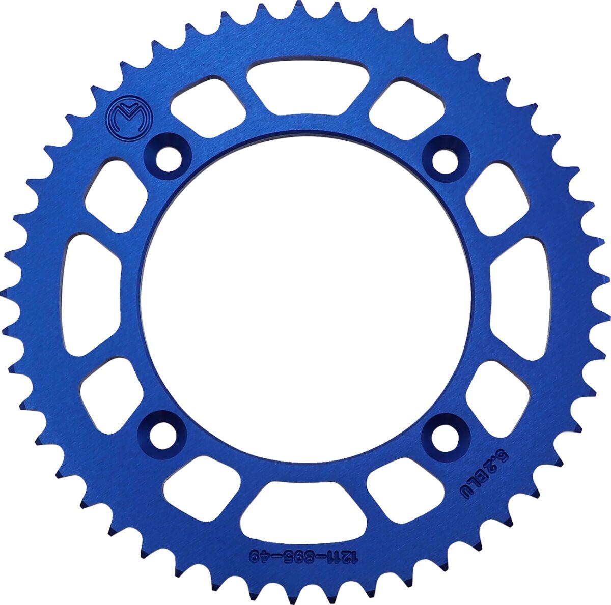 1211-895-49-12 - Moose Racing Rear Aluminium Sprocket For Gas Gas MC85 2022-2024 Rear Blue 49T