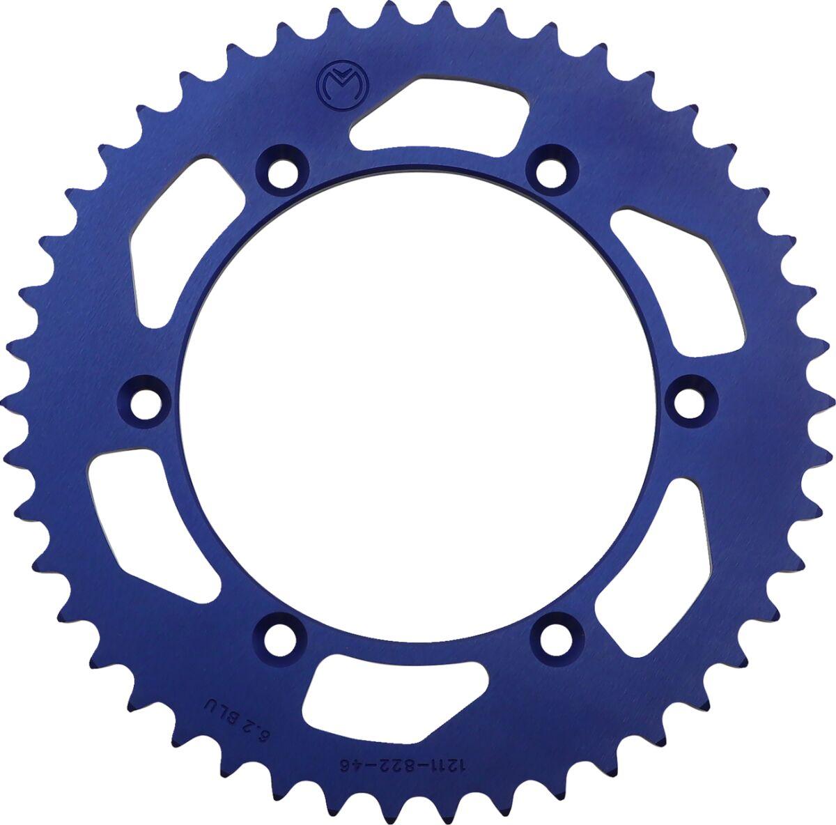 1211-822-46-12 - Moose Racing Rear Aluminium Sprocket For Husqvarna CR125 1991-2013 Rear Blue 46T