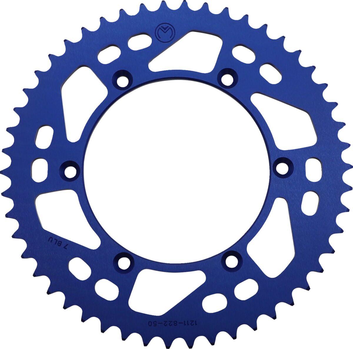 1211-822-50-12 - Moose Racing Rear Aluminium Sprocket For Husqvarna CR125 1991-2013 Rear Blue 50T