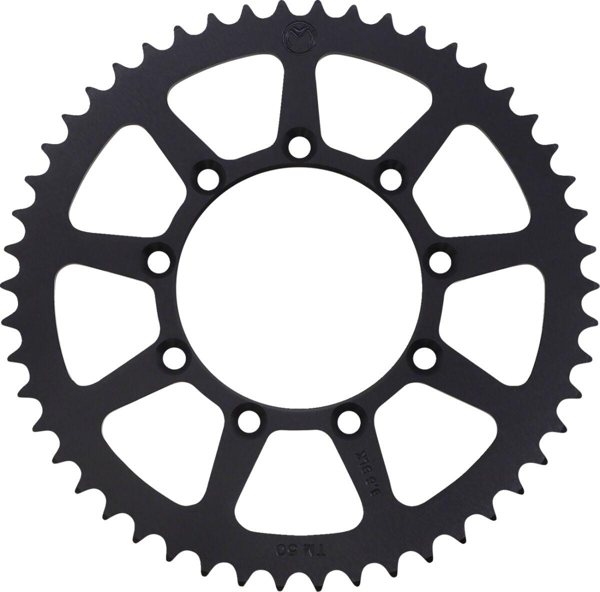 1211-520TM-50-10 - Moose Racing Rear Aluminium Sprocket For TM EN 125 2004-2018 Rear Black/Powder-Coated 50T