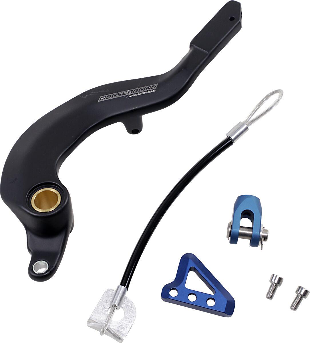82-0221-21-22 - Moose Racing Brake Pedal For Yamaha WRF250 2003-2006 - Black/Blue