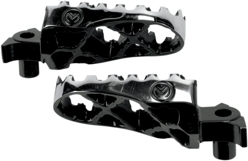 STRM-5 - Moose Racing Hybrid Footpegs For Suzuki RM125 2003-2008 Front/- Black/Silver