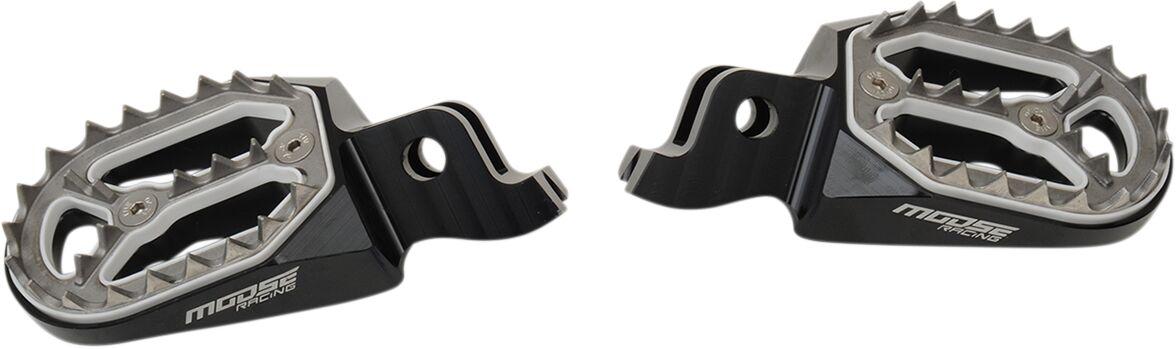P17-24A4B - Moose Racing Qualifier Footpegs For Kawasaki KX250 2021-2023 - Black
