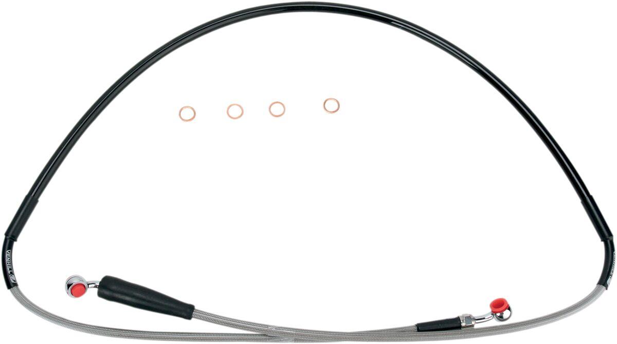S01-1-038/P - Moose Racing Stainless Steel Braided Brake Hose For Suzuki DRZ400SM 2005-2008 Front - Silver