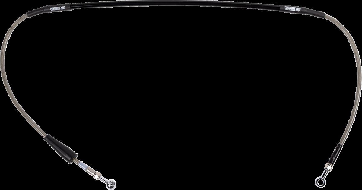 S01-1-035/P-CL - Moose Racing Stainless Steel Brake Hose For Suzuki RM85 2005-2012 Front - Braided