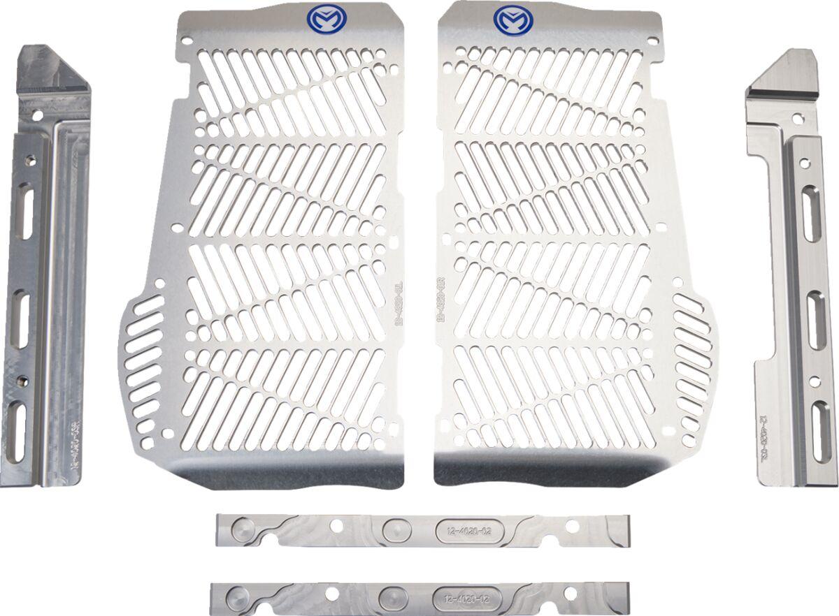 12-4020 - Moose Racing Billet Radiator Guards For Beta RR 125 2020-2022 - Silver