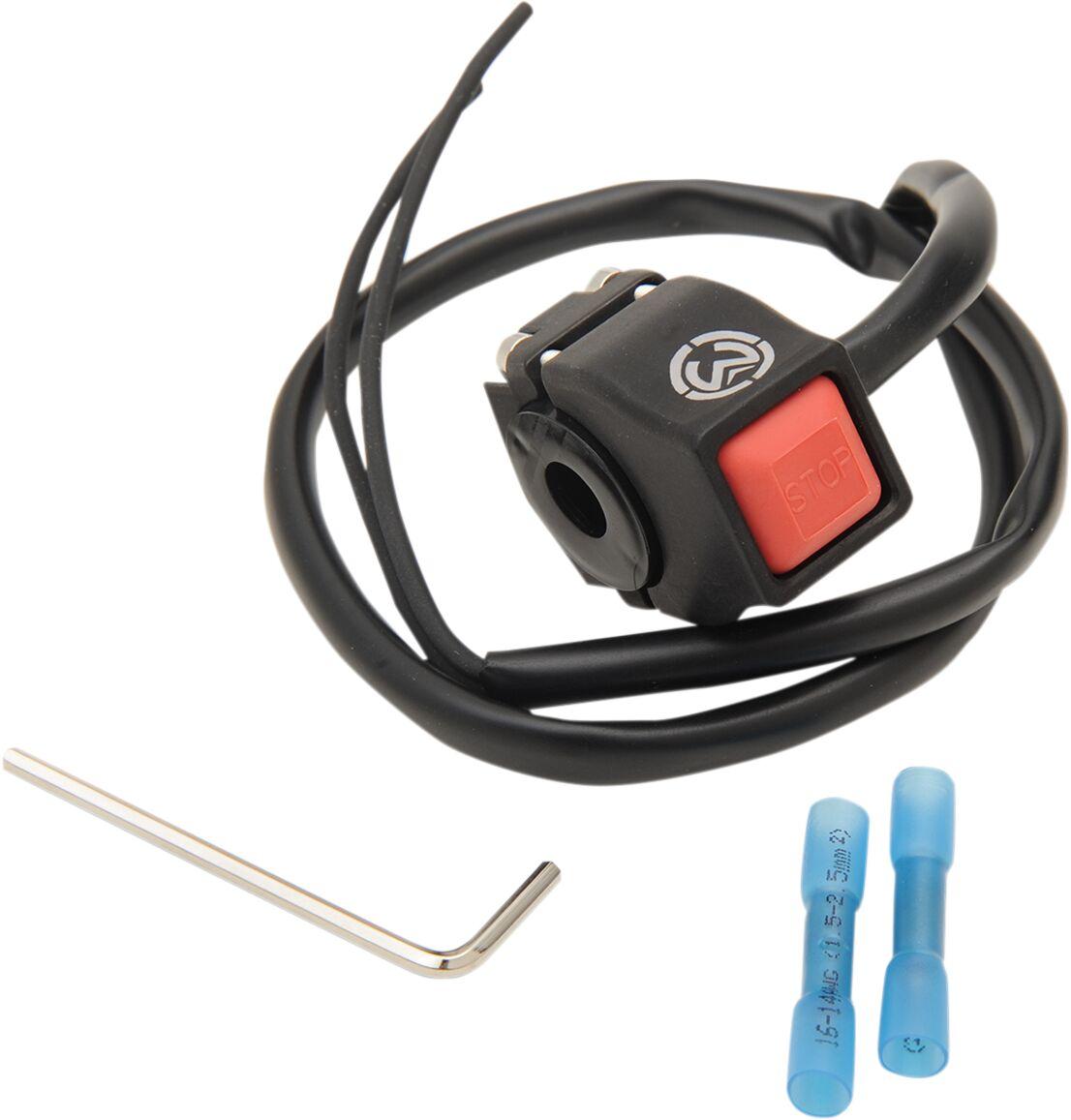 KS-B-BLACK-M - Moose Racing Billet Kill Switch - Black/Red