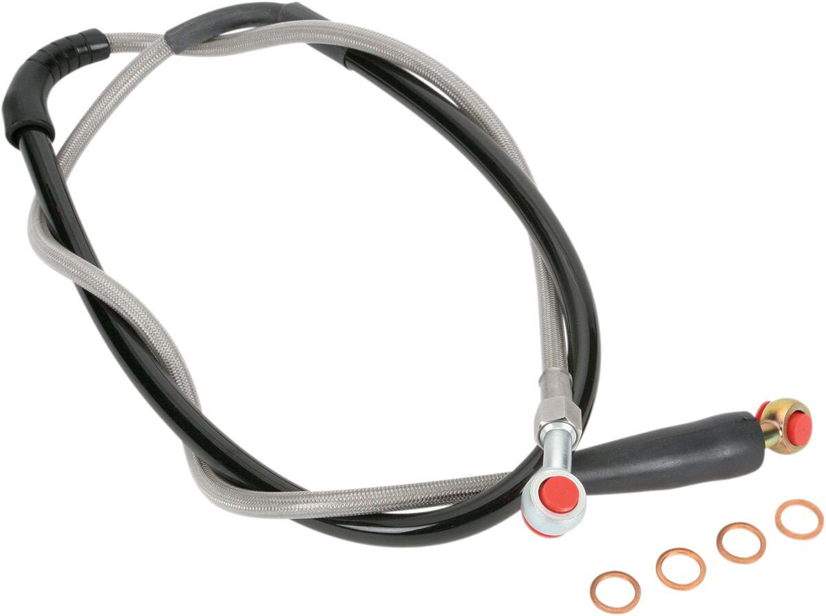 H02-1-043/P-CL - Moose Racing Stainless Steel Braided Brake Hose For Honda CR125 1995-2007 Front - Silver