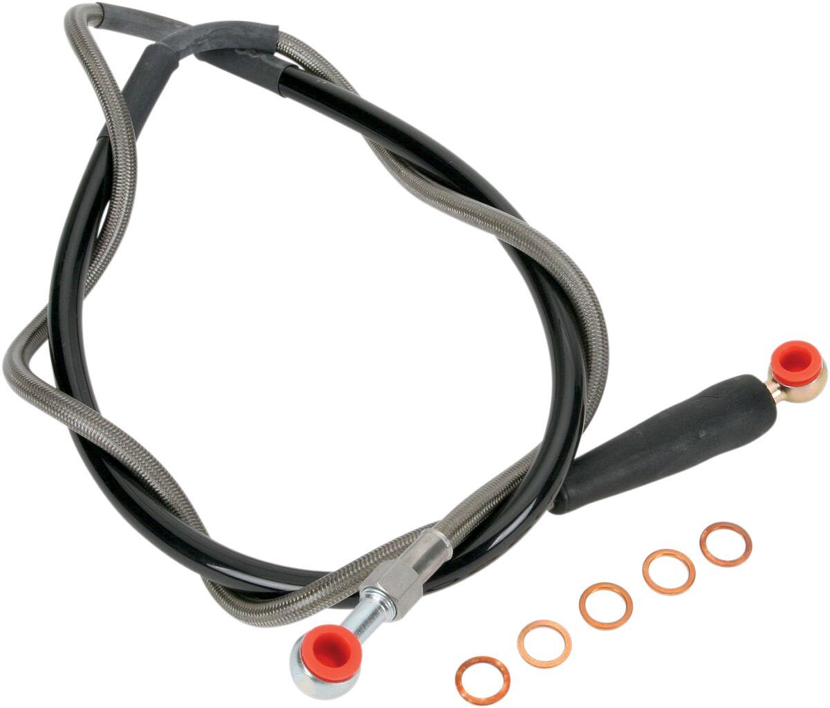 K01-1-028/P-CL - Moose Racing Stainless Steel Braided Brake Hose For KTM EXC125 2000-2016 Front - Silver