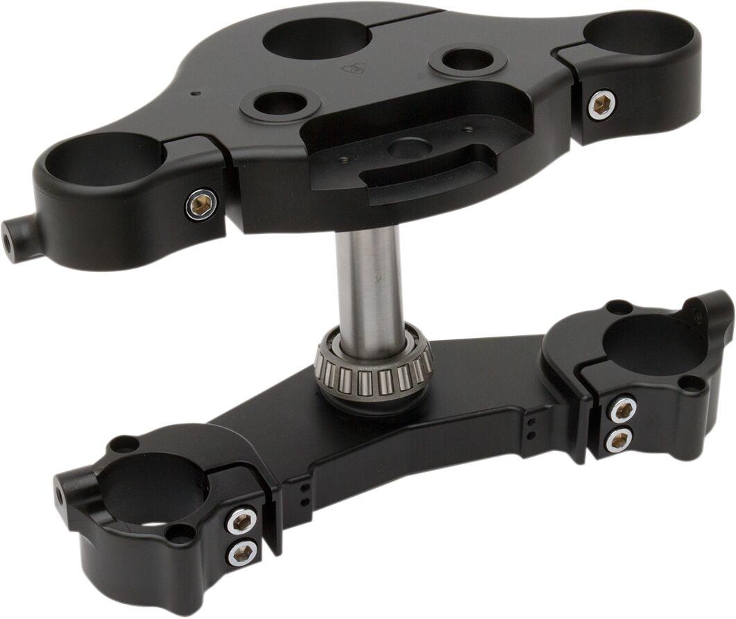 20-389 - Arlen Ness 7 & 7 Raked Triple Tree For Harley Davidson FLH 1868 2021 21"/23" - Black