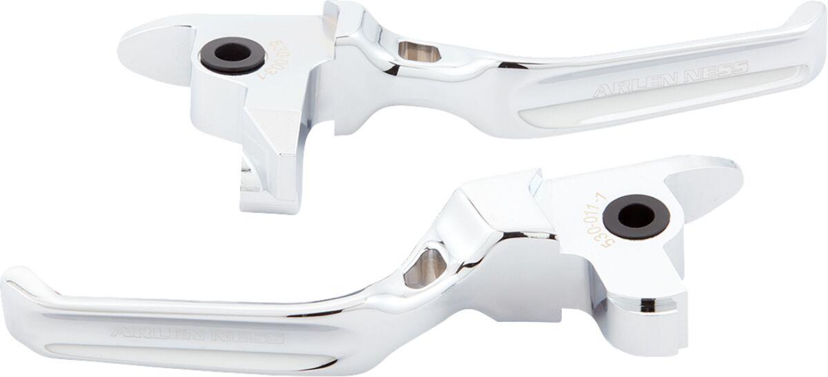 530-023 - Arlen Ness Method Lever Set For Harley Davidson FLDE 1750 2018-2020 - Chrome/Silver