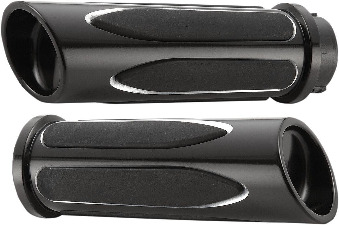 07-053 - Arlen Ness Deep Cut Comfort Series Grips For Harley Davidson FLDE 1750 2018-2020 - Black