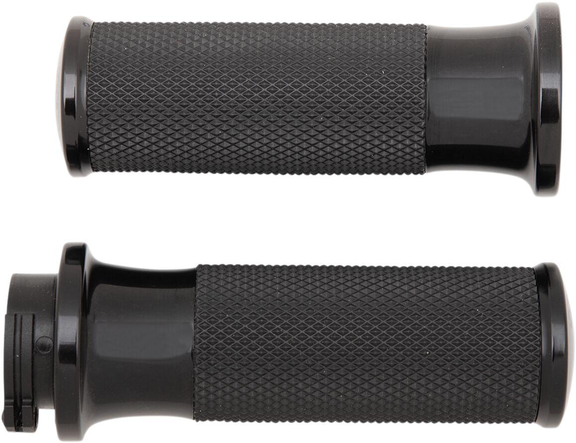 07-321 - Arlen Ness Fusion Smooth Grips For Harley Davidson FL 1200 1976-1977 - Black