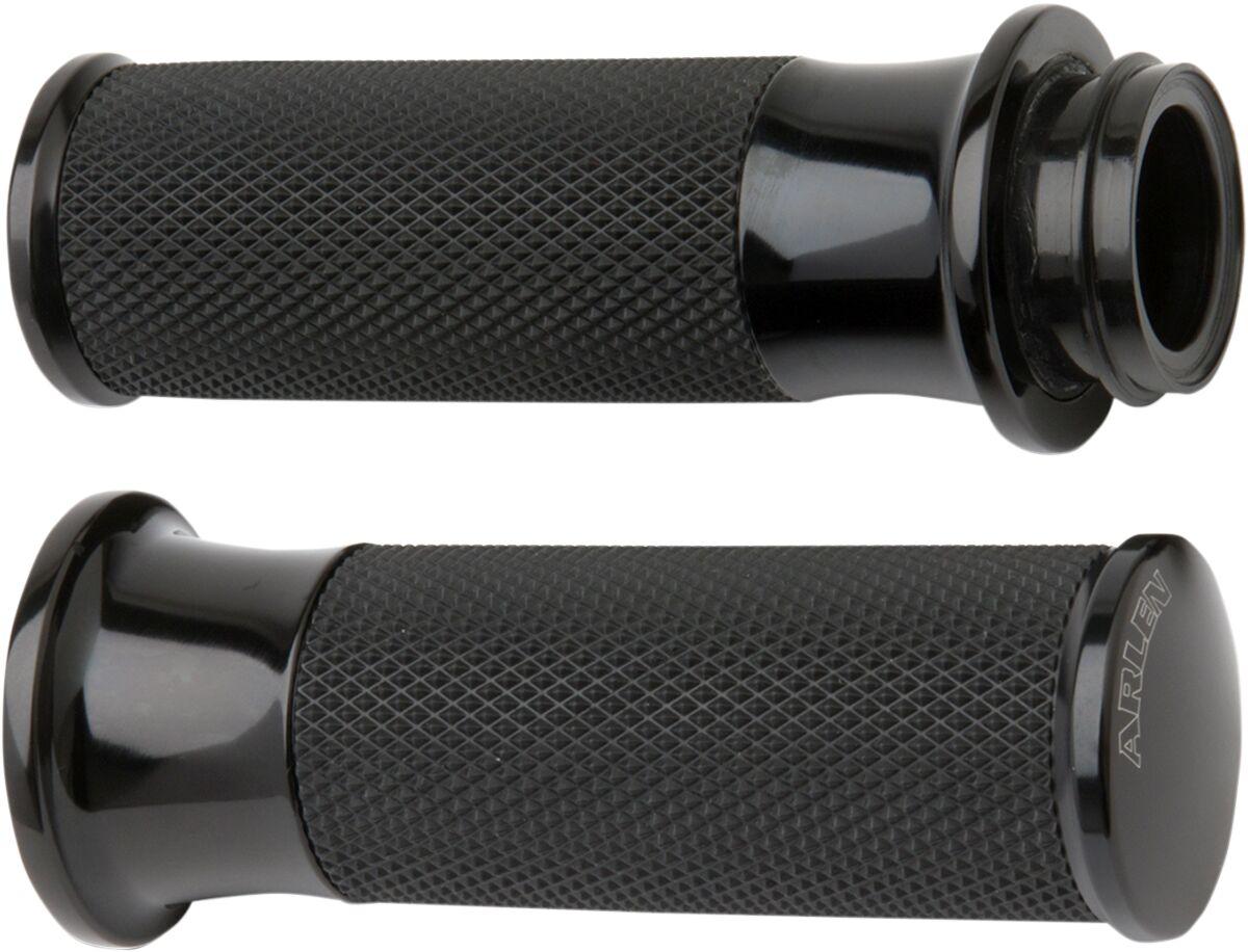 07-323 - Arlen Ness Fusion Smooth Grips For Harley Davidson FLDE 1750 2018-2020 - Black