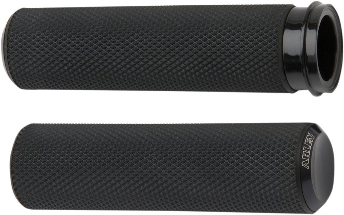 07-327 - Arlen Ness Knurled Grips For Harley Davidson FLDE 1750 2018-2020 - Black